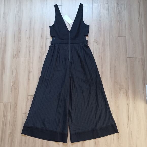 Revolve Finders Keepers Go Now Palazzo Jumpsuit Black Cut-Outs Semi-Sheer M NWT - Picture 7 of 16
